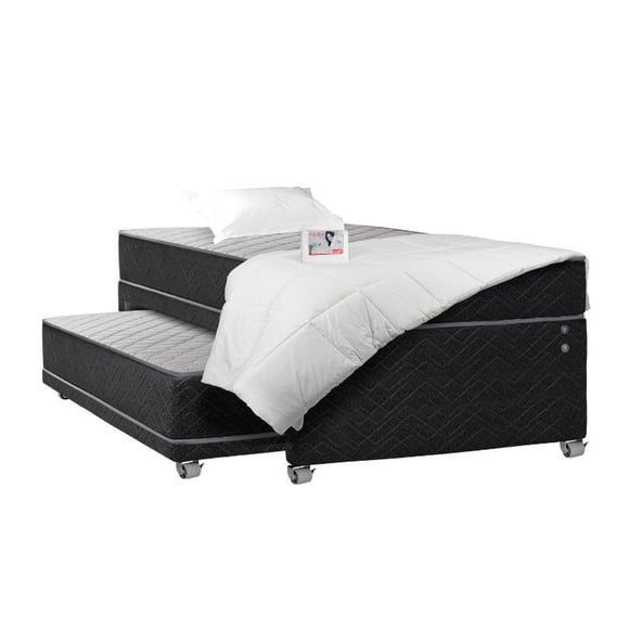 Cama Nido Apolo Black 1.5 Plaza Base Normal