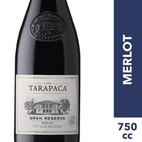 Vino Tinto Merlot Gran Reserva 12,5° Botella 750 Cc Tarapacá