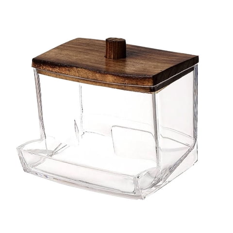 Magideal - Dispensador Qtip, Contenedor Para Almohadillas De Algodón, Organizador De Cosméticos, Hisopo De Algodón Portátil Para Maquillaje, Soporte Para Bolas, 9 Cm X 7 Cm X 75 Cm