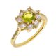 thumbnail image 1 of Anillo Bertha Juliet chapado en oro amarillo de 18k con circonita verde claro, 1 of 4