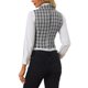 thumbnail image 3 of INSPIRE CHIC Chaleco de Mujer con Solapa de Muesca Cuello en V Abotonado Estilo Vintage a Cuadros XL Negro, 3 of 6