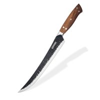 Kangkawe - Cuchillo 10"" Carnicero Curvo Martillado