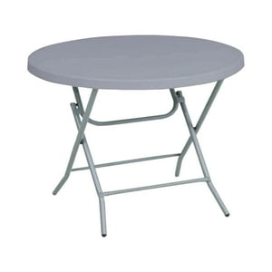 Northwest - Mesa Plegable Redonda 80X74 Cms Gris Gris Tamano Unico