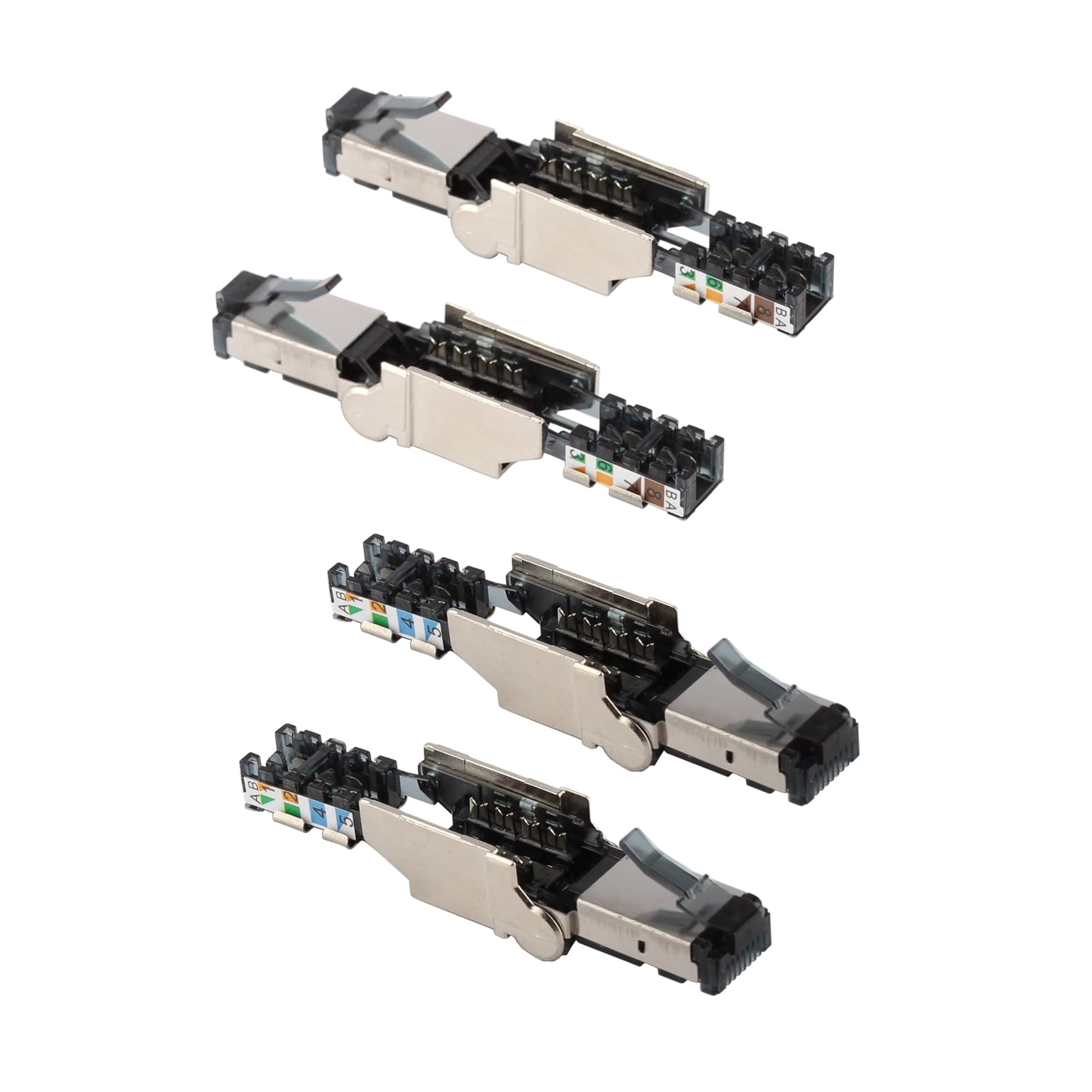 Conectores Rj45 Variconn Cat6a Blindados Sin Herramientas (paquete De 4)