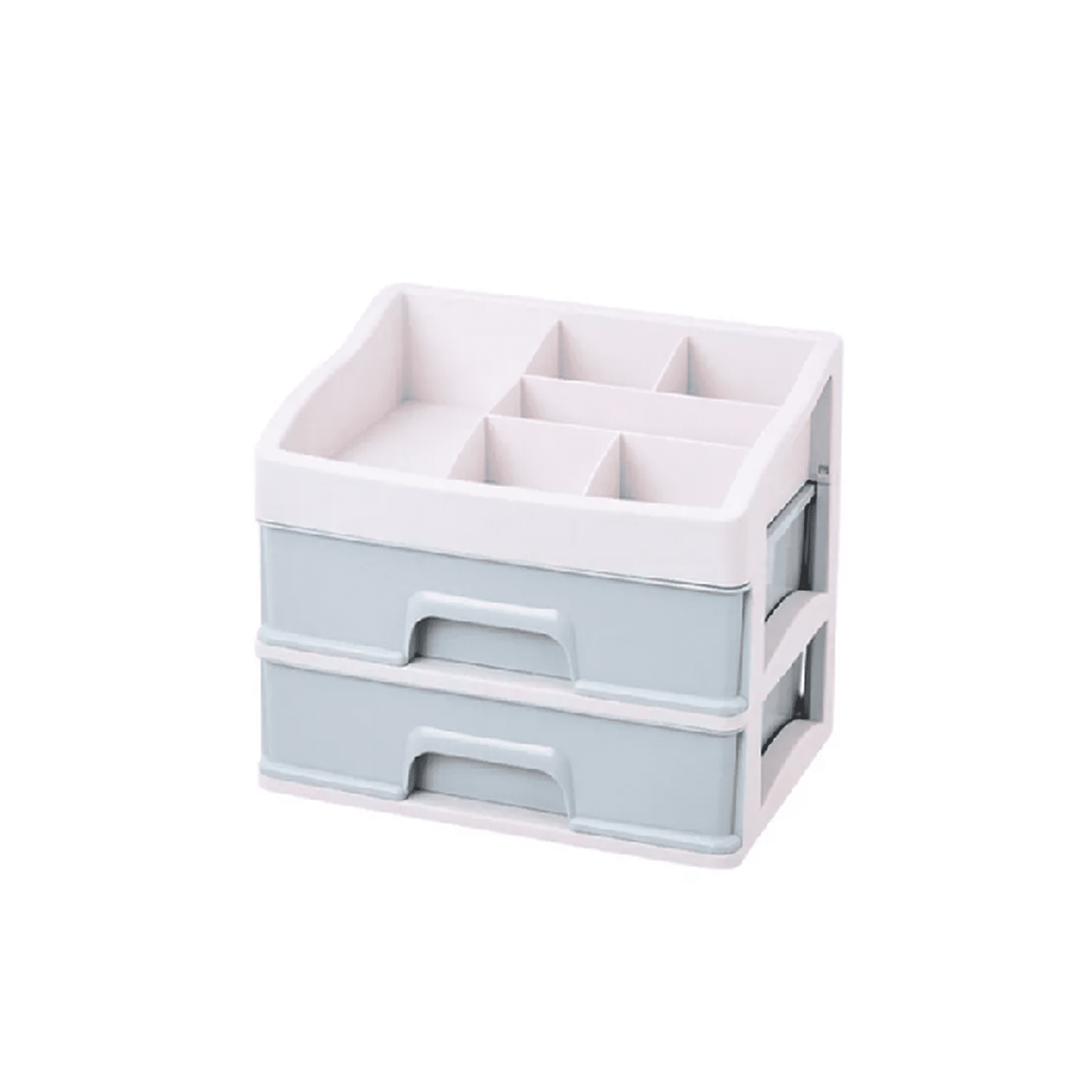 Genérico - Organizador De Cosméticos Con 2 Cajones Para Maquillaje, Color Transparente