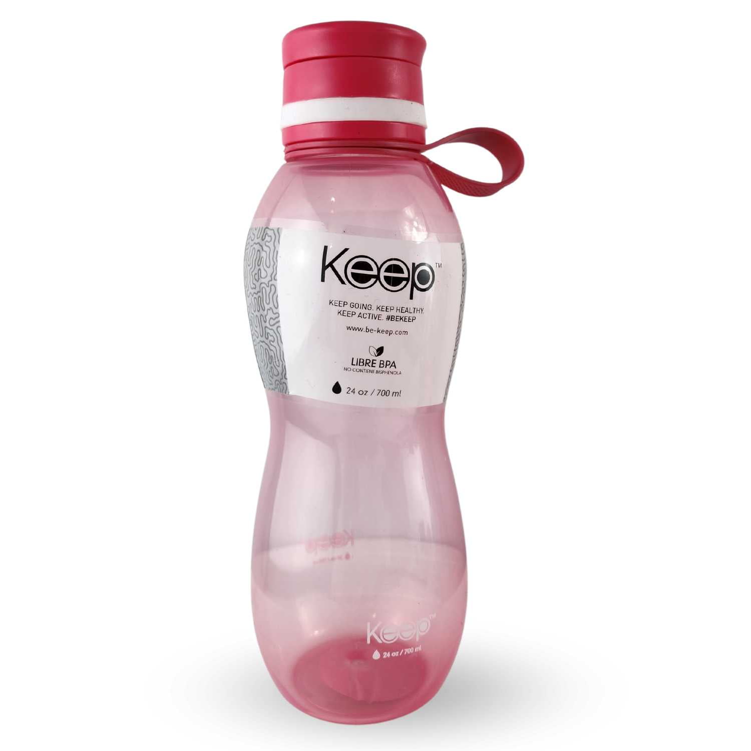 Disparo - Botella Keep Value Bebidas Jugos 700ml Silicona Rosa