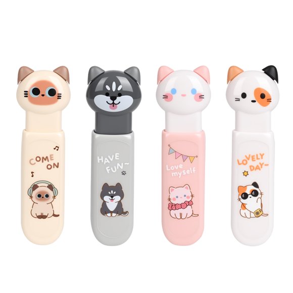 Cinta Correctora Retráctil JUDENMEY Pack de 4 – Diseño de Pata de Gato