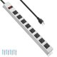 thumbnail image 1 of Power Strip JUNNUJ Metal, 8 salidas, 1875 W, 125 V, con protector contra sobretensiones, 1 of 9