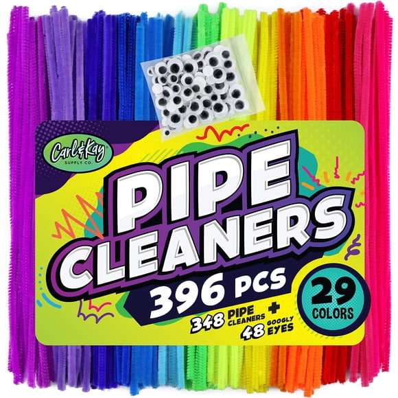 Limpiapipas Carl & Kay Supply Co. 348 unidades con 48 Googly Eyes