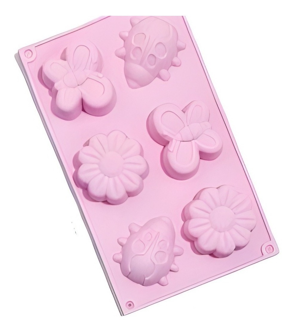 Genérico - Molde De Silicona Moldes Silicona Mariposa Flor Mariquita