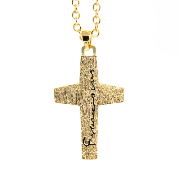 Cruz del Buen Pastor enchapetado oro 18k