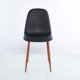 thumbnail image 2 of Silla Concept - Tapiz Pu Negro / Pata Café Oscuro, 2 of 5