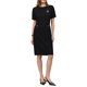 thumbnail image 1 of INSPIRE CHIC Vestido de Trabajo para Mujer, Manga Corta, Cuello Redondo, Ajustado, con Broche, Talla S, Negro, 1 of 5
