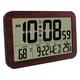 thumbnail image 2 of Reloj despertador digital, calendario y temperatura, reloj LCD de repetición, visualización de números grandes, con pilas, reloj de , Oscuro 201x124x26 cm, 2 of 5