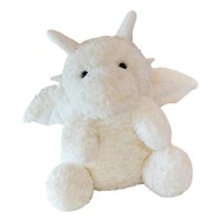 Magideal - Muñeca Suave De La Almohada Del Dragón Volador De La Historieta, Decoración China Del Año Nuevo, Juguete De Peluche Del Animal Relleno Del Dragón Blanco