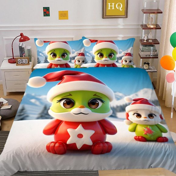 Christmas Gift For Boys And Girls0 Quilt Duvet Cover Set Doona Cover3-Piece Bedding Set