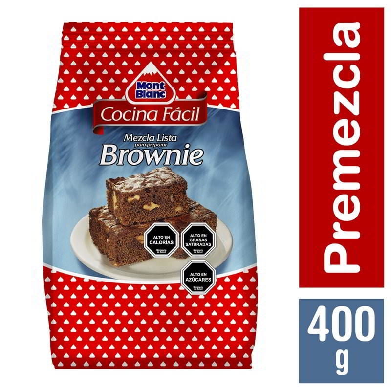 Premezcla Cocina Fácil Brownies Bolsa 400 g Mont Blanc