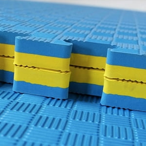 Pwrfitness - Tatami Eva Reversible 1×1 M (25 Mm) – Alto Impacto Amarillo/Azul