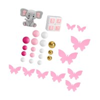 Magideal - -Juego De Decoración Para Tartas, Manualidades Diy, Figuras Ligeras, Decoración Para Tartas De Cumpleaños, Adorno Para Accesorios, Aniversario De Niño Rosa