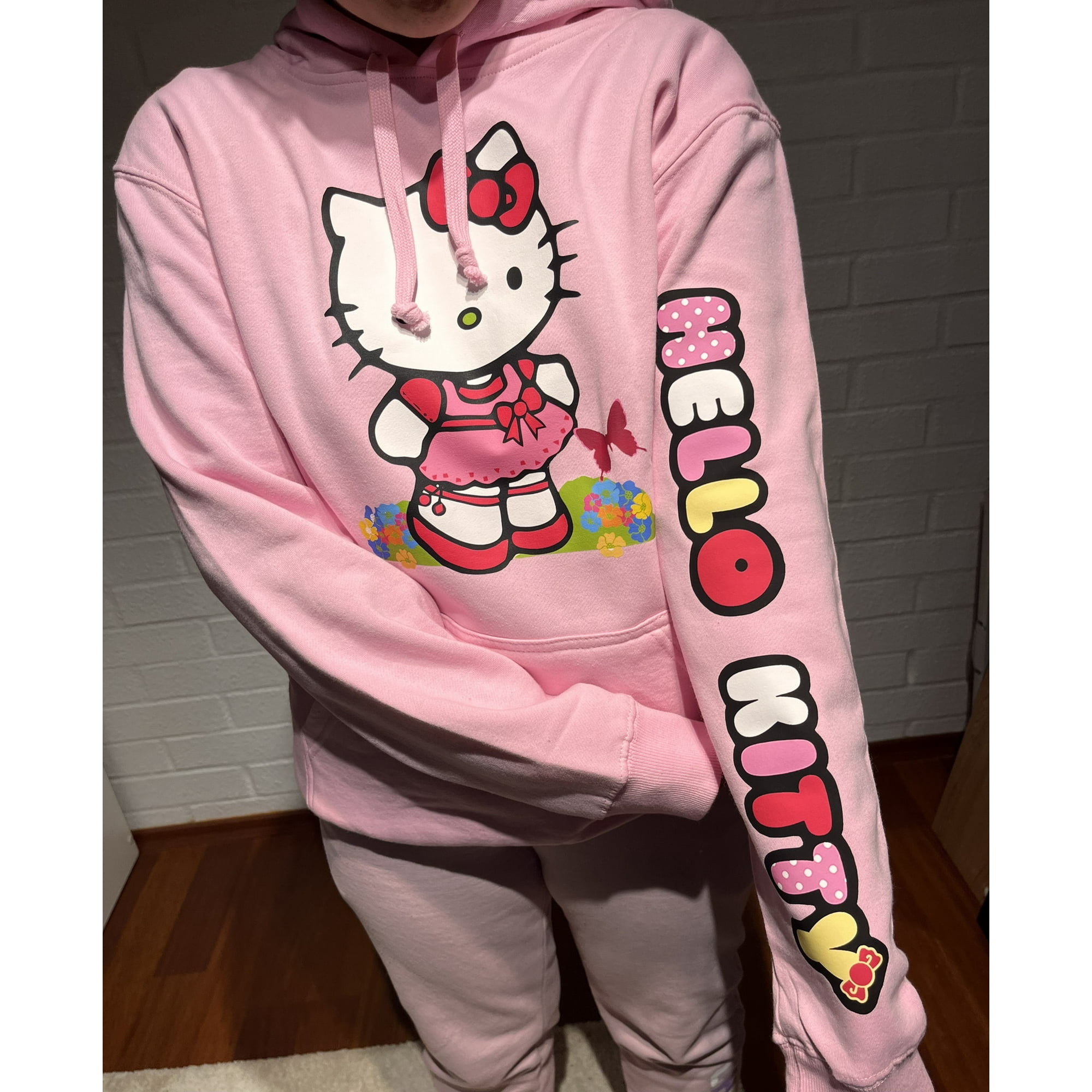 Genérico - Polerón Canguro Gatita Kitty Rosa Talla Xl Unisex