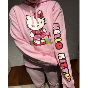 Genérico - Polerón Canguro Gatita Kitty Rosa Talla M Unisex