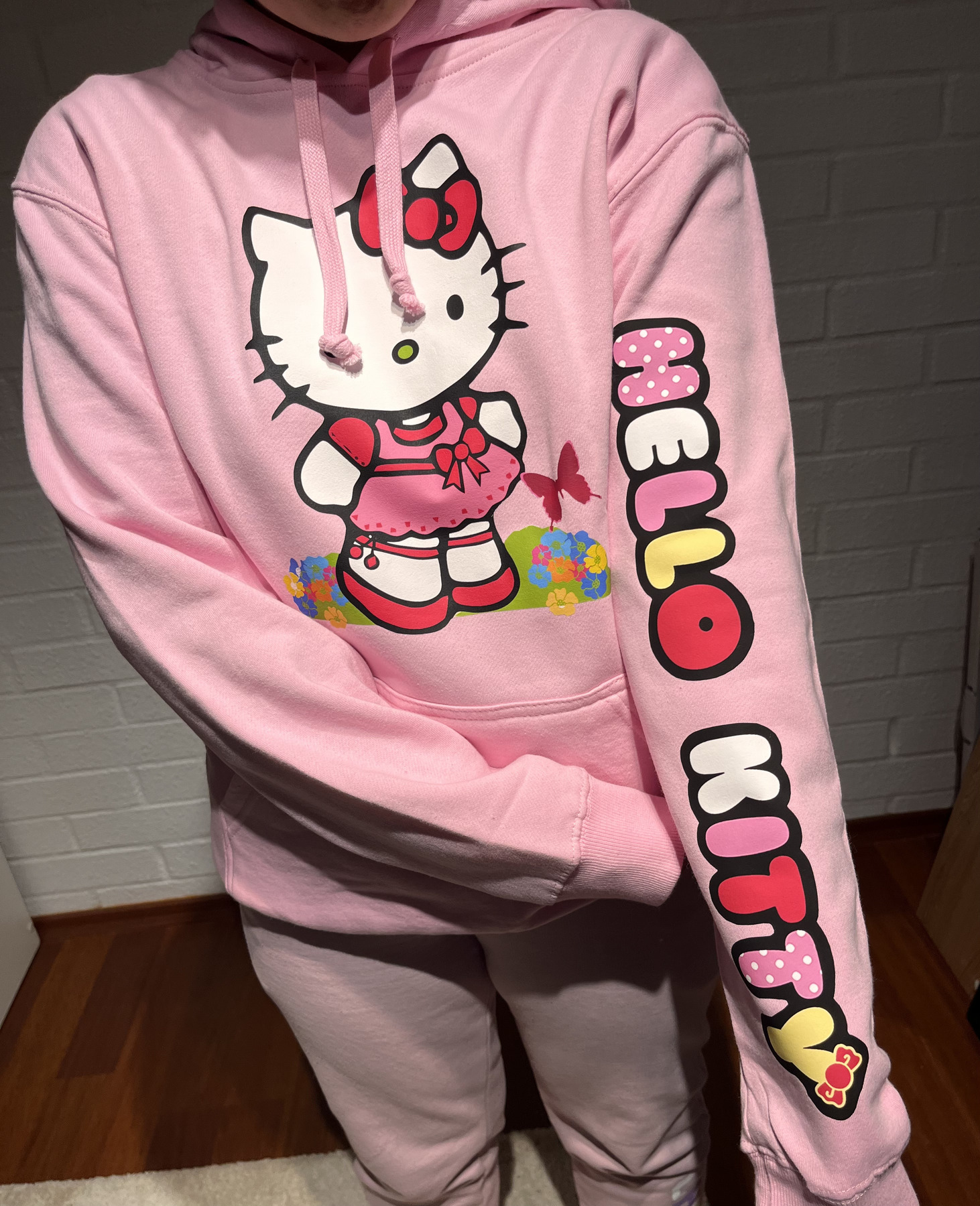 Genérico - Polerón Canguro Gatita Kitty Rosa Talla Xs Unisex