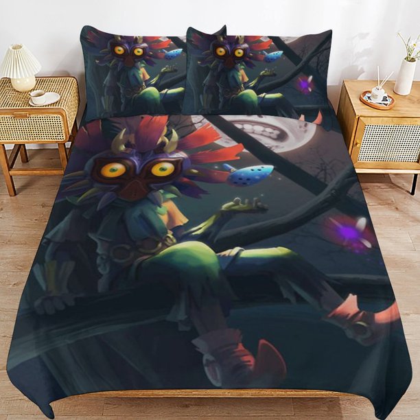 The Legend of Zelda Comforter Set 3 Pieces Quilt Cover Set Soft Bedding Sets for All Seasons
