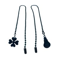 Magideal - 2 Uds., Cadena De Tracción De Extensión De Ventilador, Cadena De Tracción De Luz, Cadenas De Extensión, Cadena De Tracción De Ventilador De Metal Para Negro