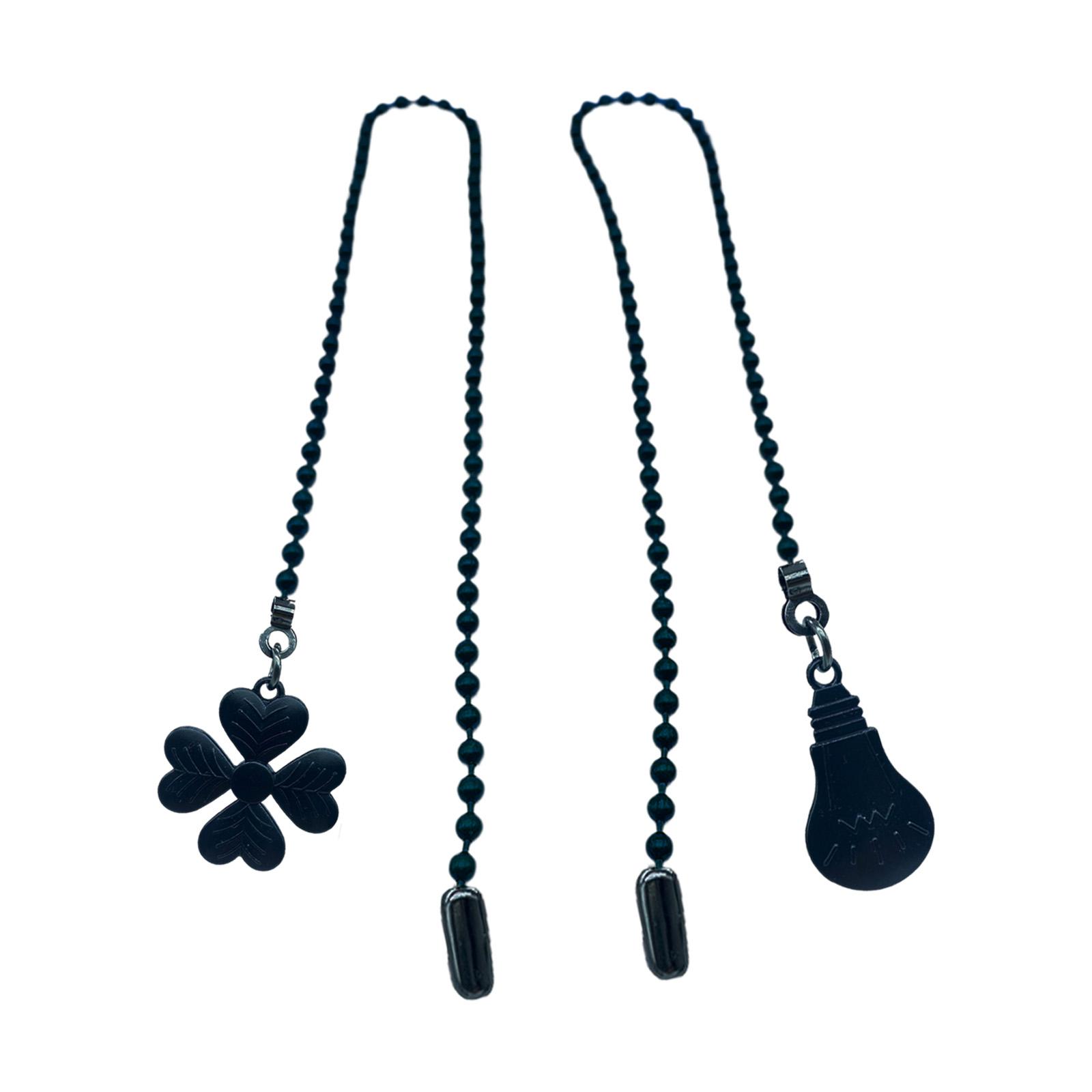 Magideal - 2 Uds., Cadena De Tracción De Extensión De Ventilador, Cadena De Tracción De Luz, Cadenas De Extensión, Cadena De Tracción De Ventilador De Metal Para Negro