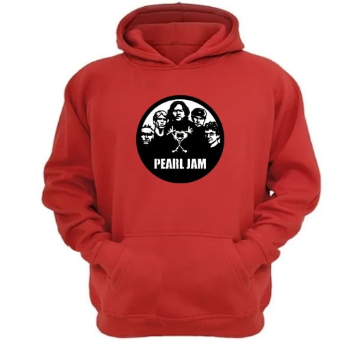 Polerón Canguro Pearl Jam Rojo Talla M Unisex
