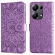 thumbnail image 1 of Funda tipo cartera FOXDOCK para Xiaomi Redmi Note 13 Pro 4G , diseño girasol en relieve, cuero PU, cierre magnético, soporte y tarjetero, 1 of 5