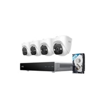 Eufy Security - Sistema De Seguridad Eufy Poe Nvr E41 Con 4 Cámaras De Torreta 4K Y Disco Duro De 2 Tb