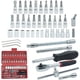 thumbnail image 3 of Juego Caja Set Dados Con Chicharra 1/4 46 Pcs Kit Maletin Herramientas Mecanicas Puntas Atornillador Llaves Allen Extensiones Profesionales FIGOIMPORT, 3 of 8