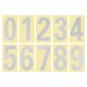 thumbnail image 1 of Uxcell 4.13" Números Reflectantes para Buzón Adhesivos 0 - 9 Número de Dirección Tono Plateado 4 Conjuntos, 1 of 4