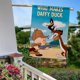 thumbnail image 5 of Pato Lucas-bandera de jardín temática. Regalo perfecto para fans, amigos y familiares, ideal para actividades al aire libre y decoración de fiestas.28CM*45CM, 5 of 5