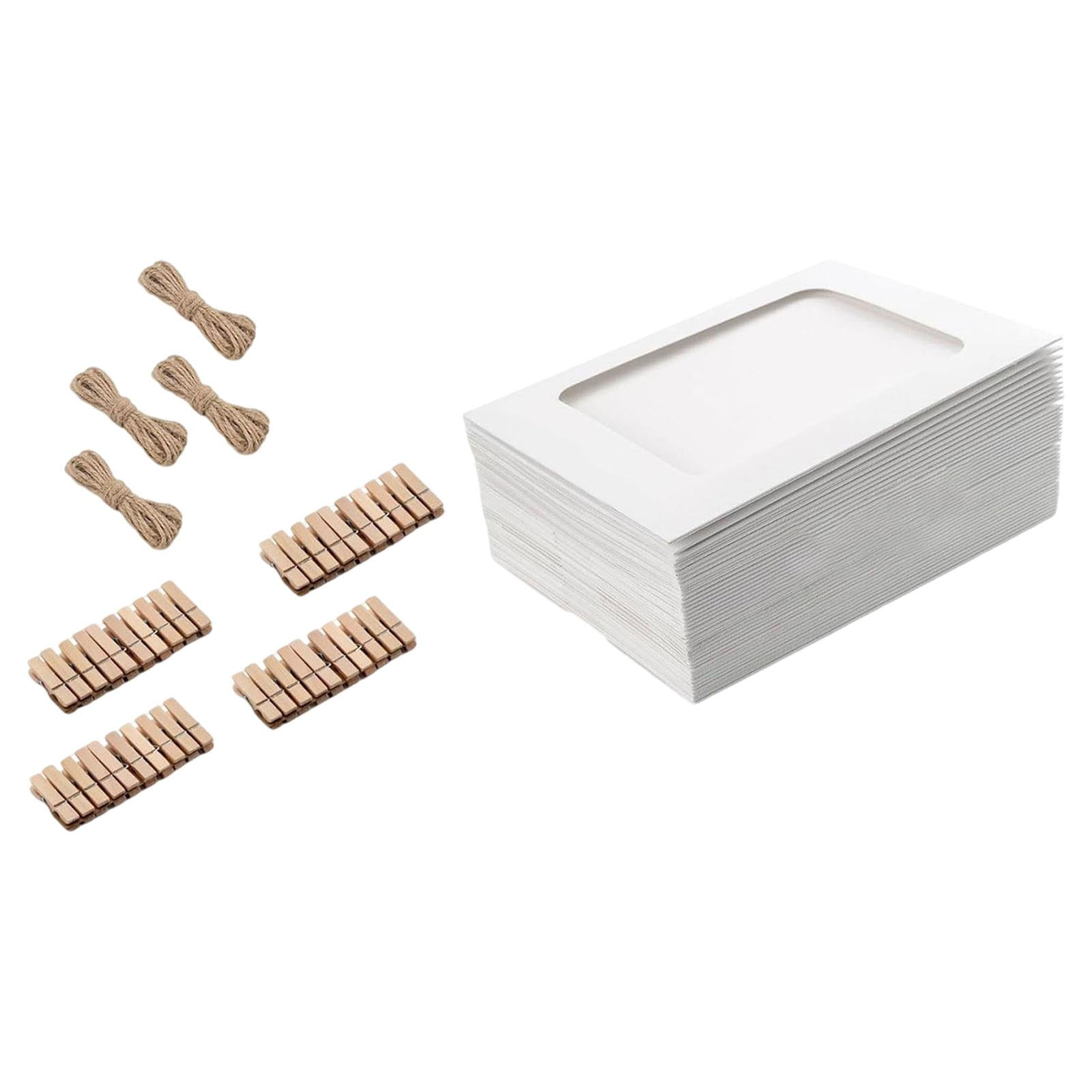 Magideal - 40 Marcos De Fotos De Papel, Papel De Aluminio Para Álbumes, Marcos De Fotos Decorativos, Decoración Para Cumpleaños, Habitación De Niños, Familia, Au