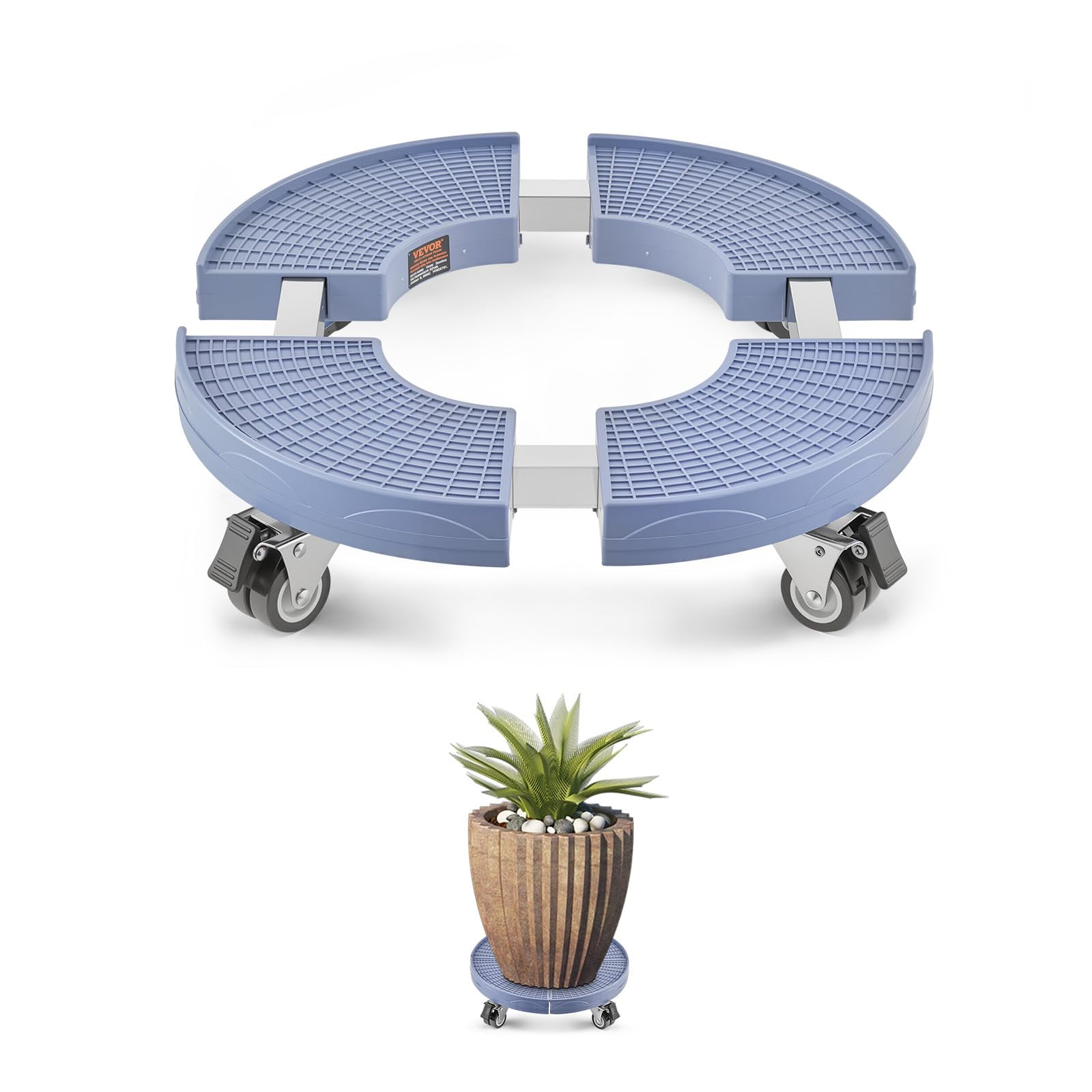 Bote De Basura Dolly Vevor De 200 Kg De Capacidad Con 4 Ruedas Bloqueables