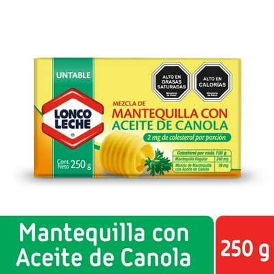 Mantequilla Tradicional Reducida En Colesterol 250 G Loncoleche