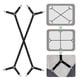 thumbnail image 4 of Correas para sujetar sábanas cruzadas: soportes para sábanas que mantienen las sábanas ajustadas o planas en su lugar. Para colchones Twin, Queen y King. Clips elásticos, pinzas, sujetadores y ligas., 4 of 8