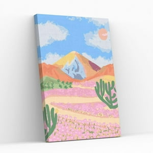 Papaya Project - Pintura Con Números En Bastidor 40X50 - Atacama Mágico - Painting By Numbers Rosa