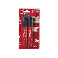Rotulador Milwaukee Inkzall Point, Tamaño Mediano, Negro, Paquete De 2