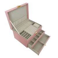Magideal - Escaparate De Regalos De Cumpleaños Para Mujer, Estuche De Almacenamiento De Exhibición De Cuero Pu Multifuncional Elegante, Caja De Almacenamiento De