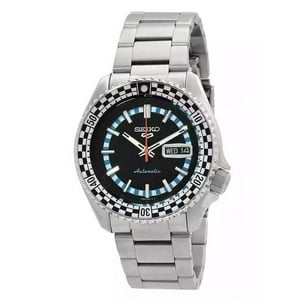 Reloj Seiko 5 Sports Skx Series Checker Flag Special Edition Black And White Dial Automatic Srpk67K1 100M Men'S Watch