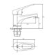 thumbnail image 5 of Monomando Lavatorio New Genova 1 pieza Latón Stretto Cromo, 5 of 5