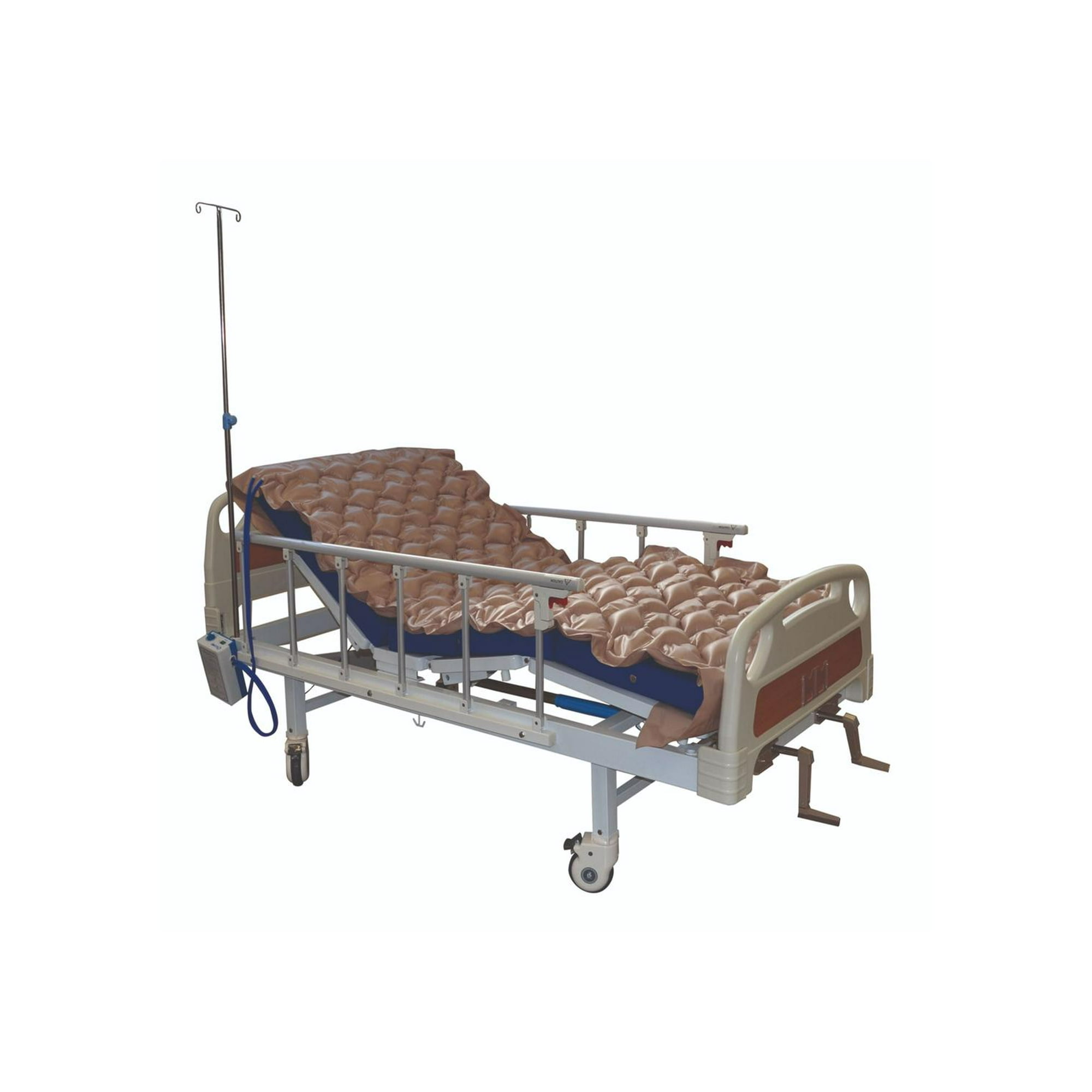 Glomed - Cama Clinica Manual 2 Pos Plus + Colchón Imper 8cm + Antiesc