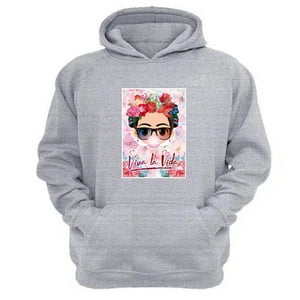 Genérico - Polerón Canguro Frida Gris Claro Talla L Unisex