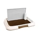 thumbnail image 4 of Soporte Para Almohadillas De Entrenamiento Para Mascotas, Reutilizable, Con Pared Protectora, Bandeja Para Orinal Para Perros De Interior, Café, 4 of 5