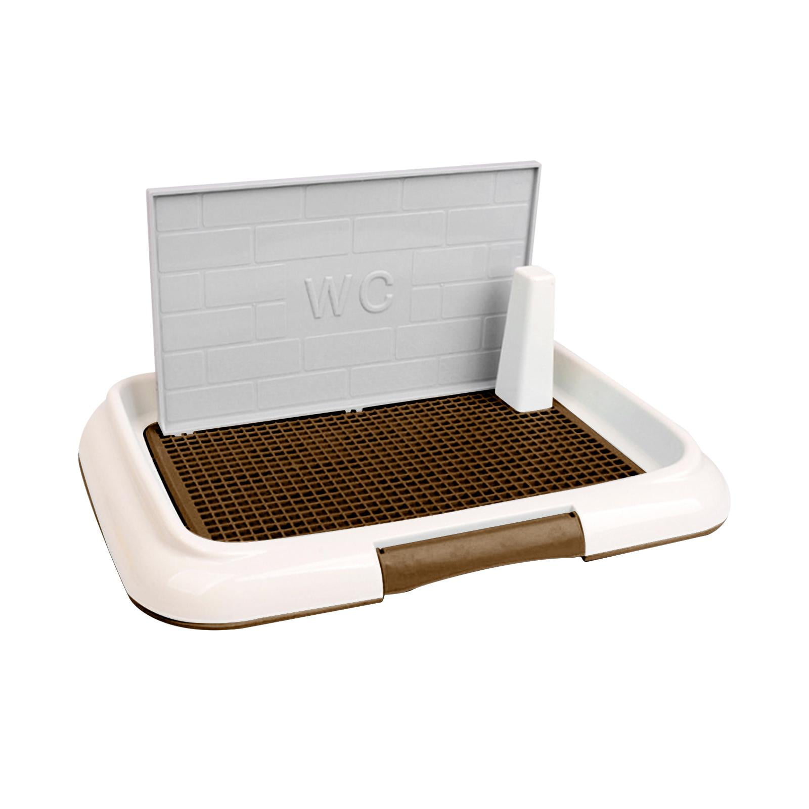 Magideal - Almohadilla Para Orinal De Perro, Rejilla De Malla, Inodoro, Caja De Arena Para Perros, Cómoda, Reutilizable Con Protección De Pared, Bandeja Para Ori Café