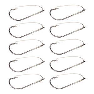 Magideal - 10X Anzuelos De Pesca Sin Malas Hierbas, Alambre Afilado Sin Malas Hierbas, Espacio Ancho, Ganchos Protectores De Malas Hierbas De Acero De Alto Carbo 388 Mm X 135 Mm