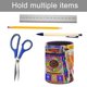 thumbnail image 5 of Piedra Papel Tijera-theme Cylinder Pen Holder Pencil Organizer with Flannel Lining PVC Leather Material Cardboard Base for study work 10*8CM, 5 of 6